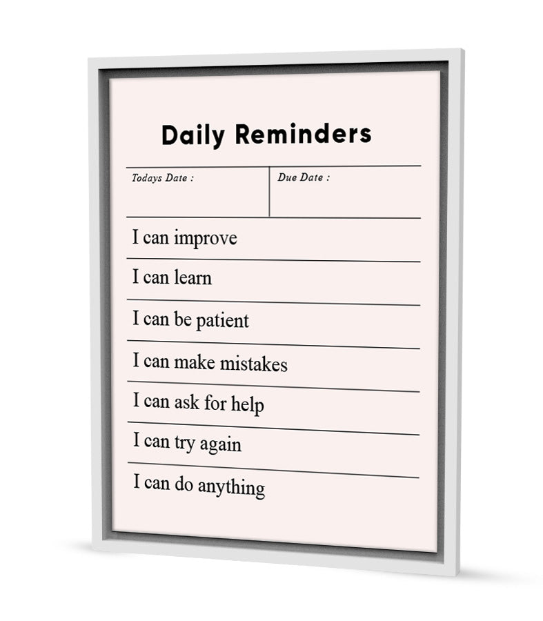 Affirmations Quotidiennes Tableau Décoratif Moderne