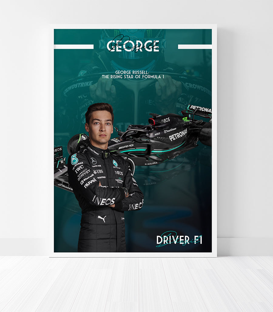 Tableau Décoratif - George Russell et l&#39;Étoile Montante de la F1