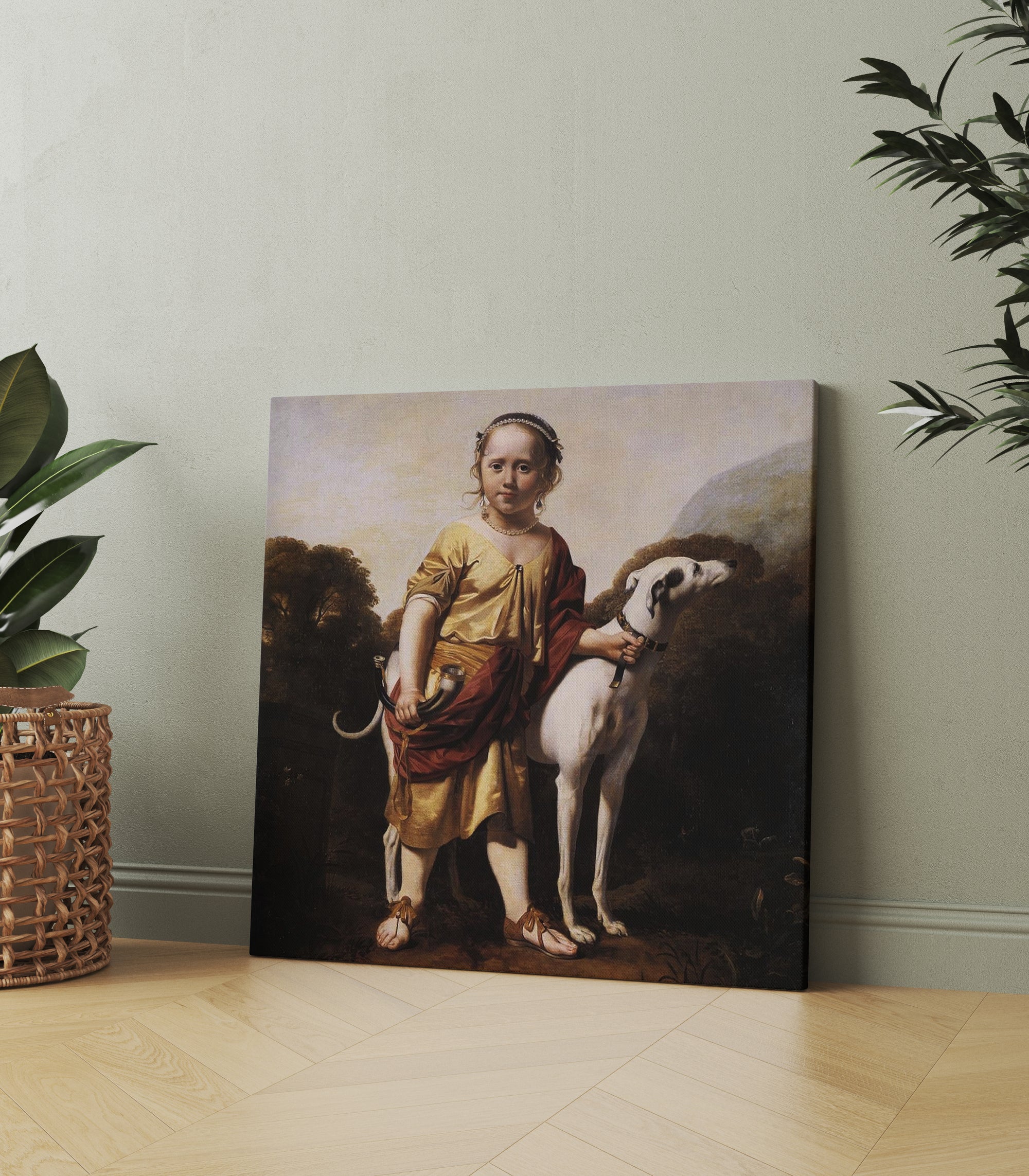 Tableau Décoratif Le Jeune Berger et Son Fidèle Compagnon