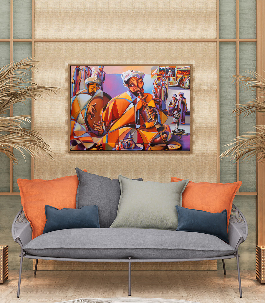 TABLEAU Art de Musique Traditionnelle Marocaine