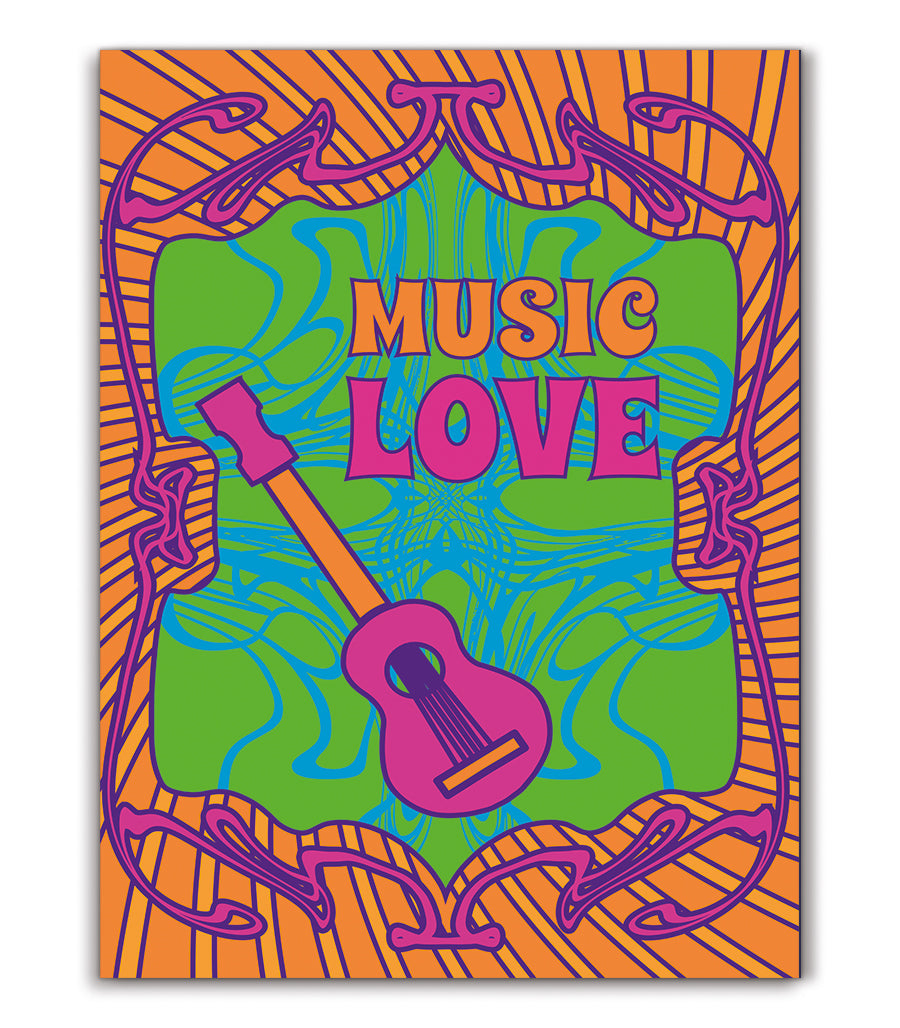 Tableau Décoratif - Music & Love Psychédélique