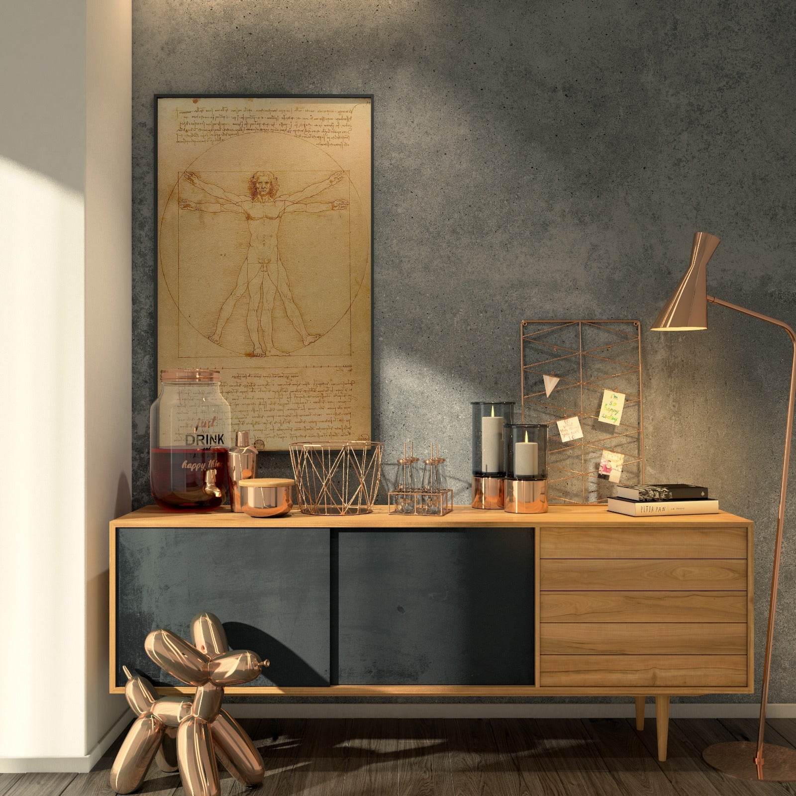 Tableau Décoratif L&#39;Homme de Vitruve