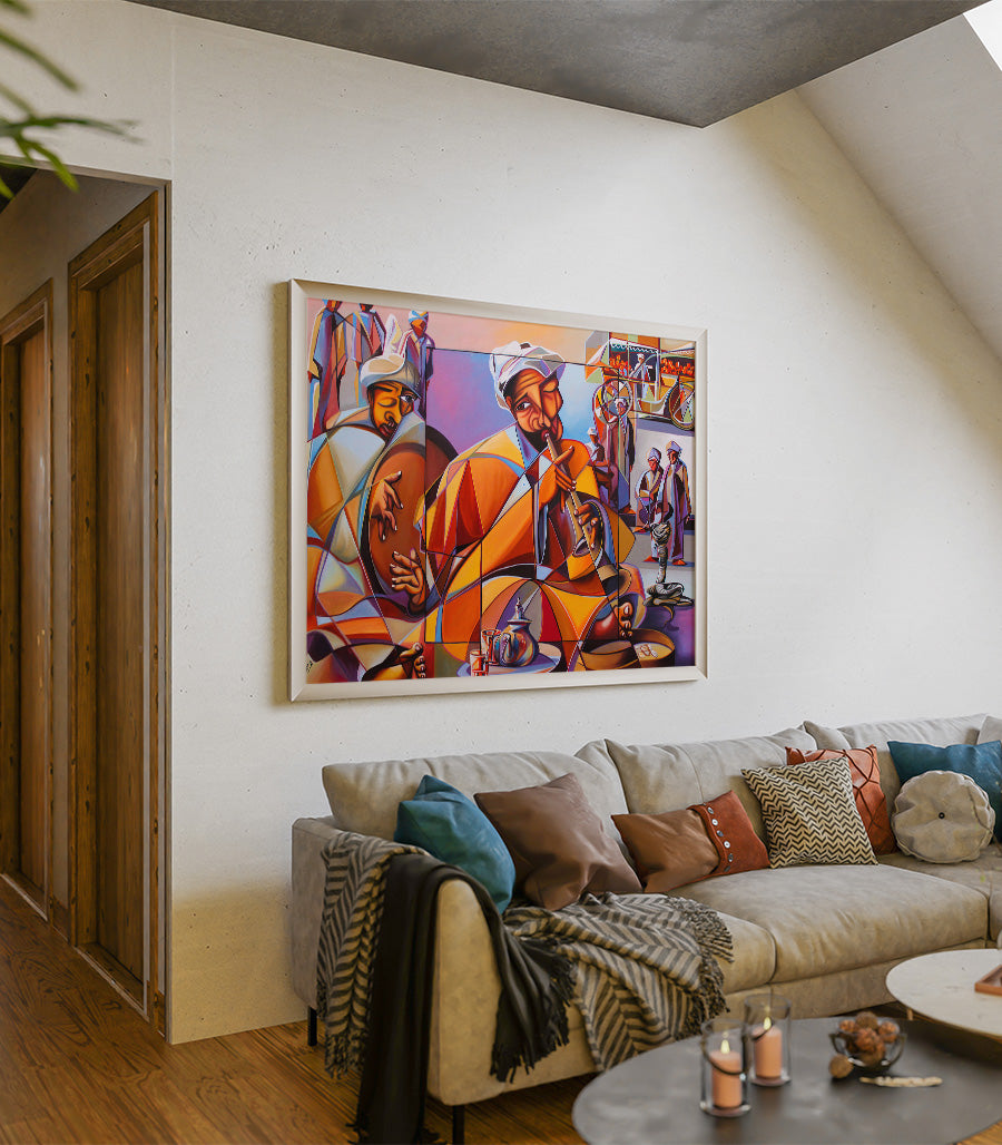 TABLEAU Art de Musique Traditionnelle Marocaine