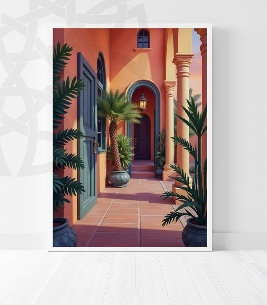 Tableau Décoratif : Charme d'une Entrée Méditerranéenne