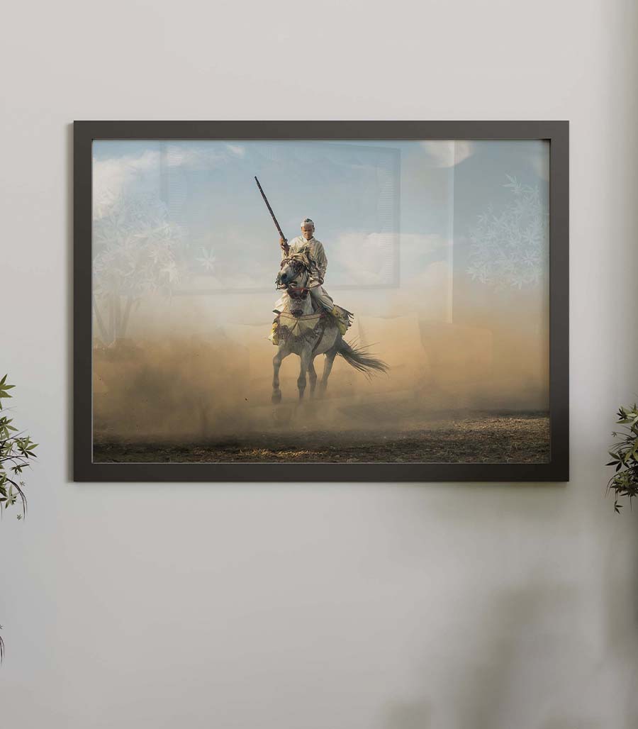 TABLEAU DÉCORATIF L'ÉLÉGANCE DES CHEVAUX À LA MAISON DU MONDE