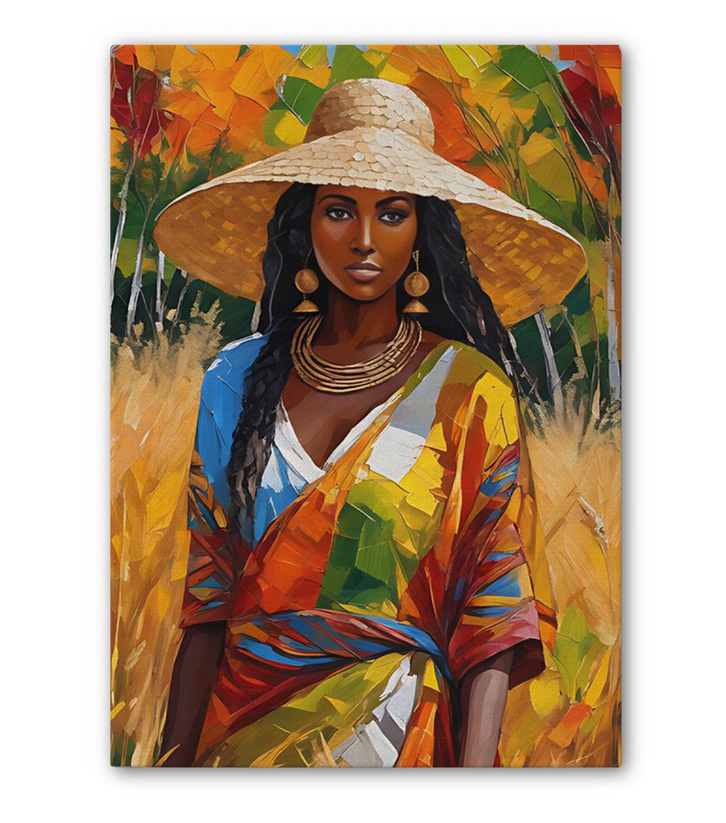 Tableau Décoratif Symphonie de Couleurs Africaines