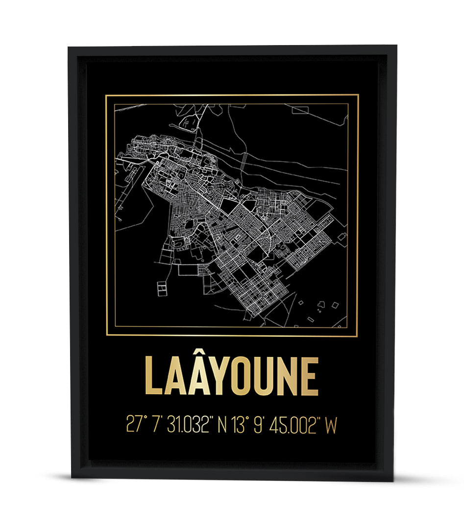 Tableau Décoratif 'Trames Nocturnes de Laâyoune'