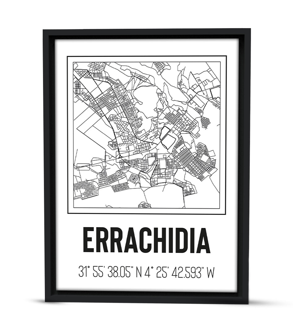 Tableau Décoratif - Tracés Urbains de Errachidia : Charme Authentique