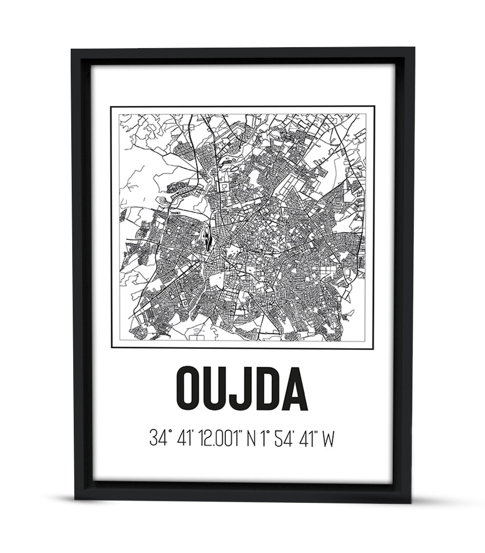 Tableau Décoratif des Plans Urbains d&#39;Oujda
