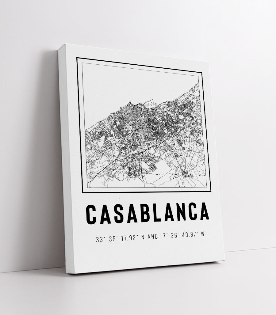 Tableau Décoratif - Casablanca : Méandres Urbains