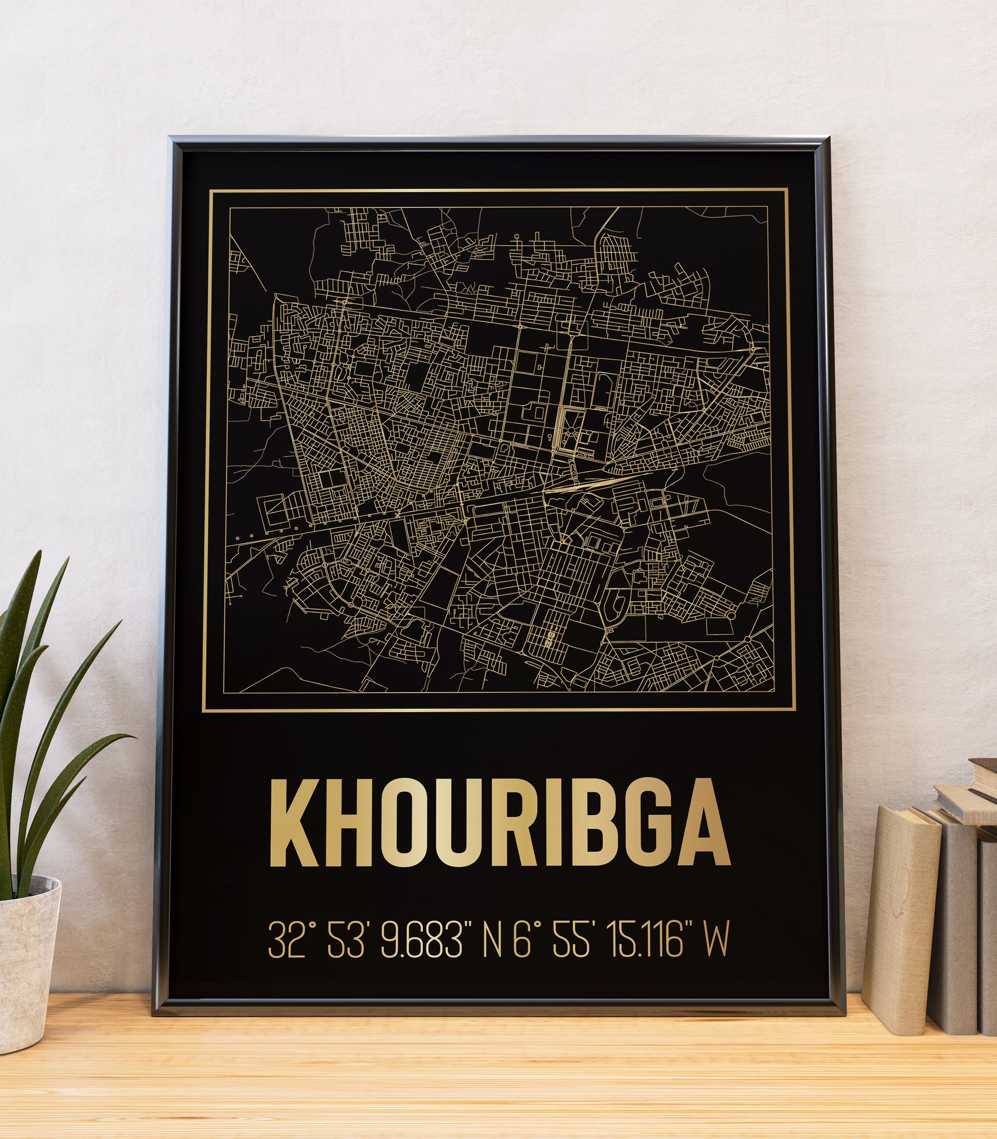 Tableau Décoratif de la Cartographie de Khouribga