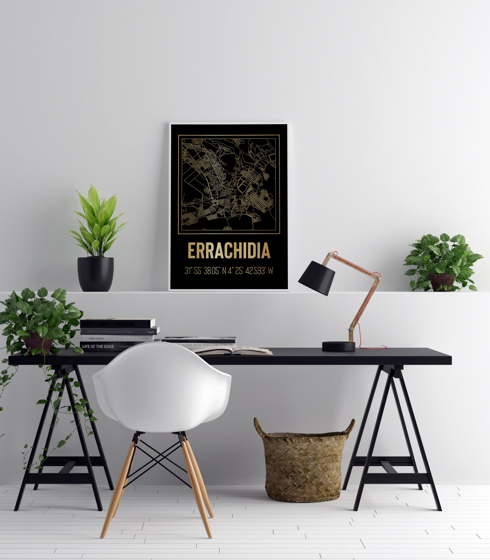 Tableau Décoratif - Tracés Urbains de Errachidia : Évocation Historique