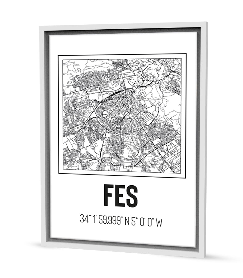 Tableau Décoratif des Plans Urbains de Fès