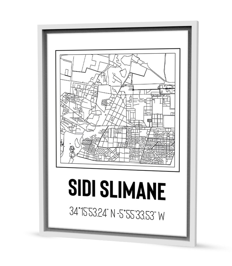 Tableau Décoratif Cartographique de Sidi Slimane