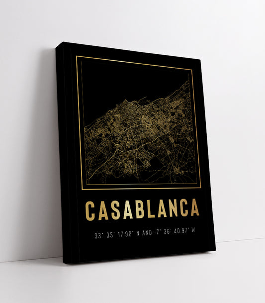 Tableau Décoratif - Casablanca : Cartographie Urbaine