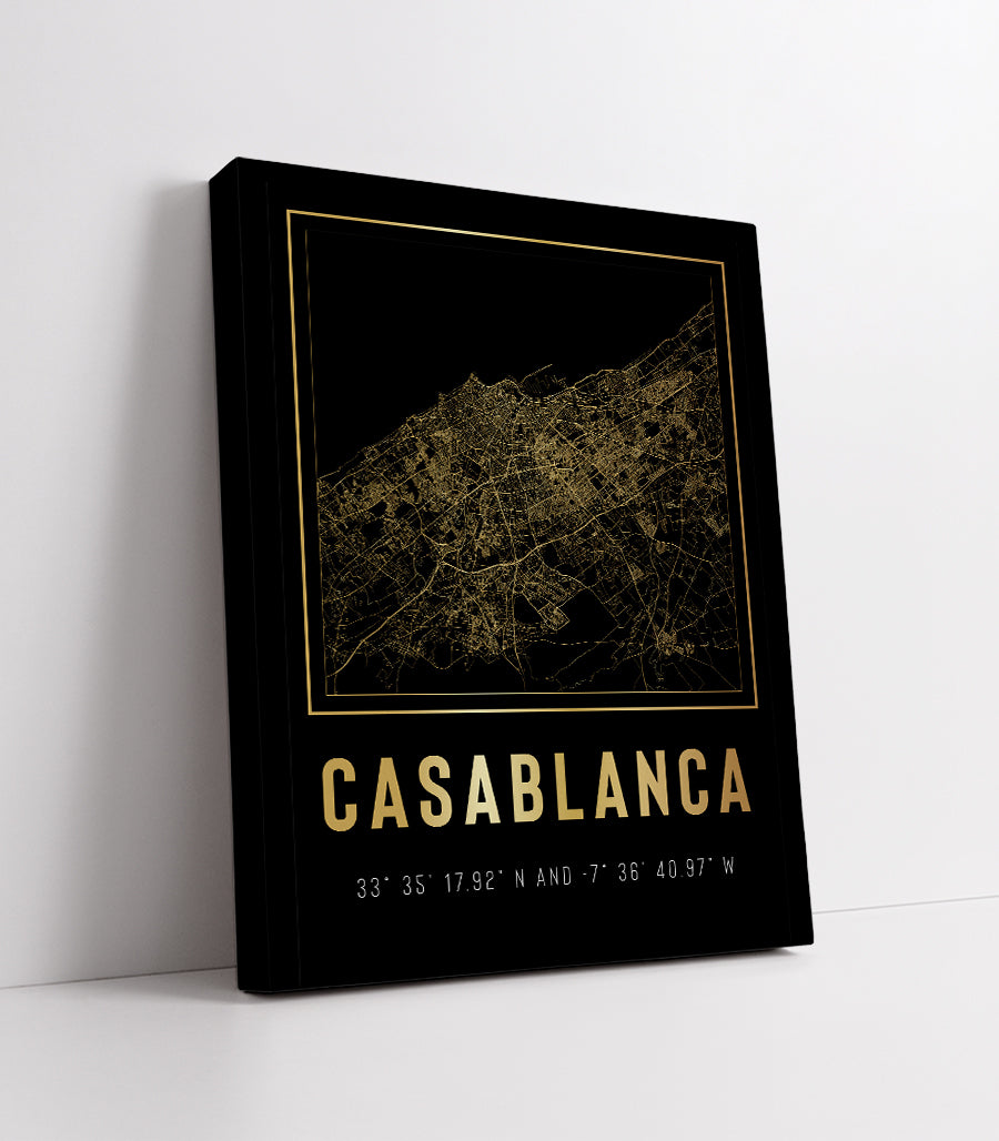 Tableau Décoratif - Casablanca : Cartographie Urbaine