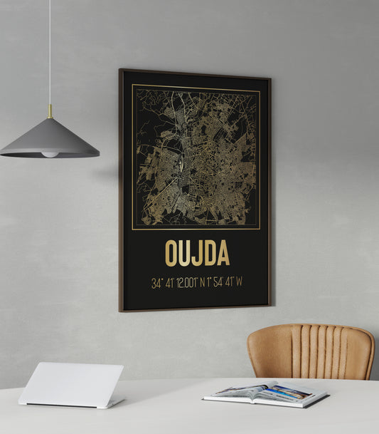 Tableau Décoratif de la Géographie Urbaine d'Oujda