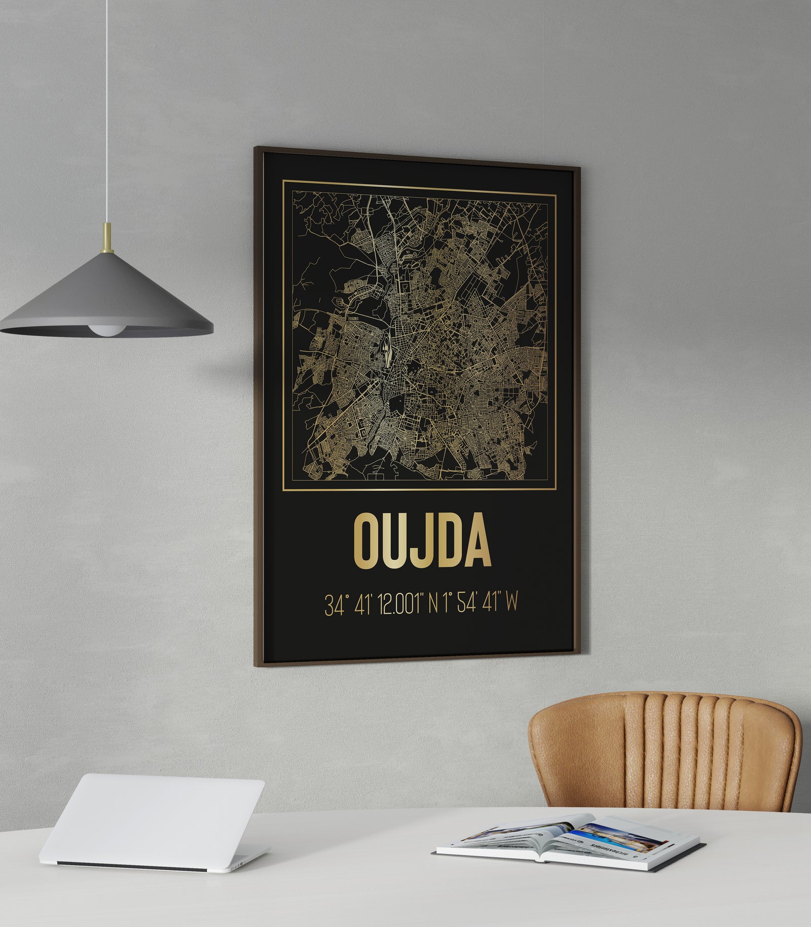 Tableau Décoratif de la Géographie Urbaine d'Oujda