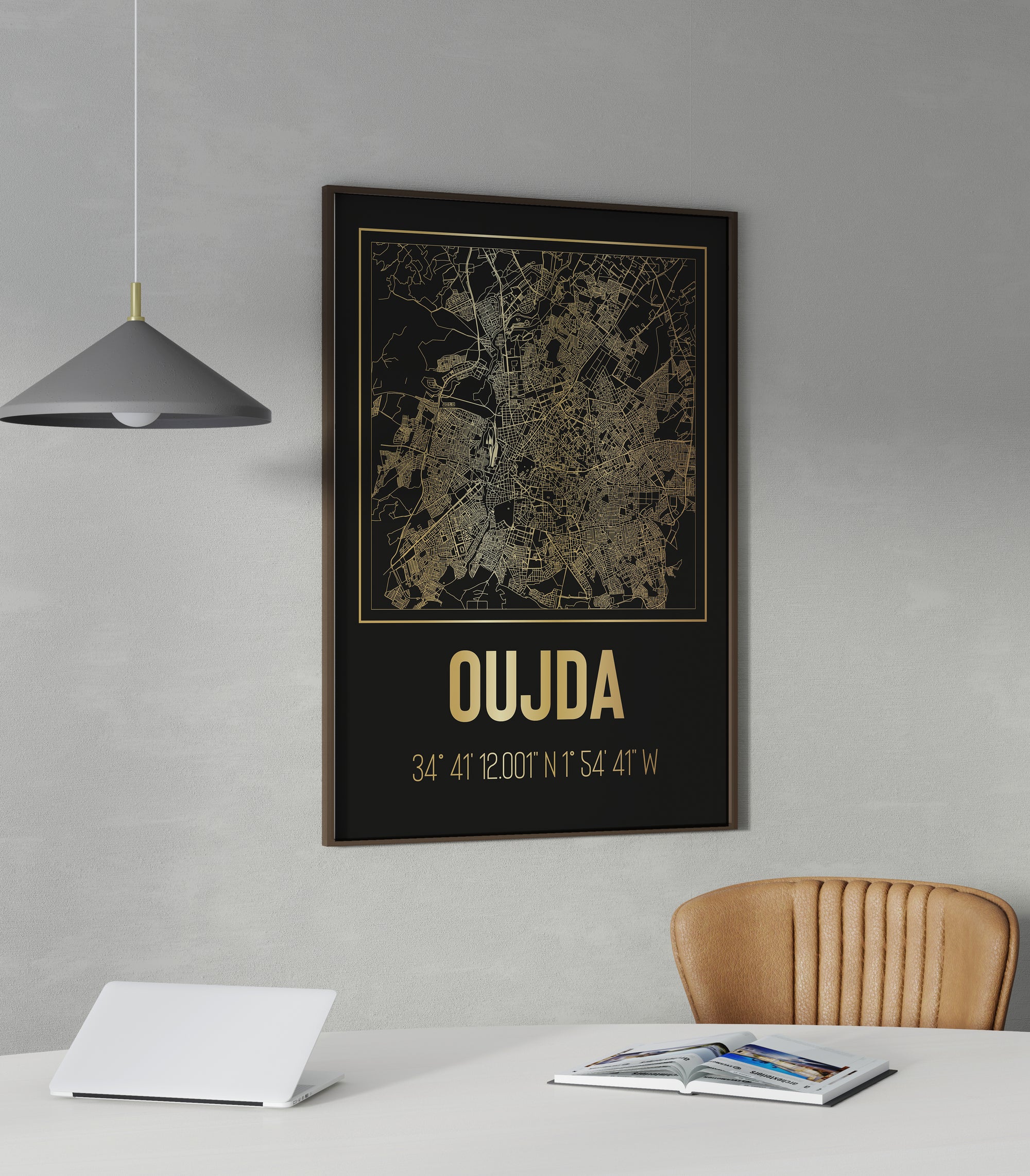 Tableau Décoratif de la Géographie Urbaine d'Oujda