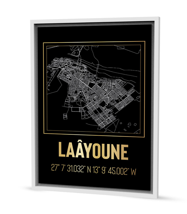 Tableau Décoratif &#39;Trames Nocturnes de Laâyoune&#39;