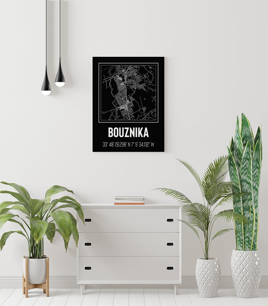 Tableau Décoratif de la Cartographie de Bouznika