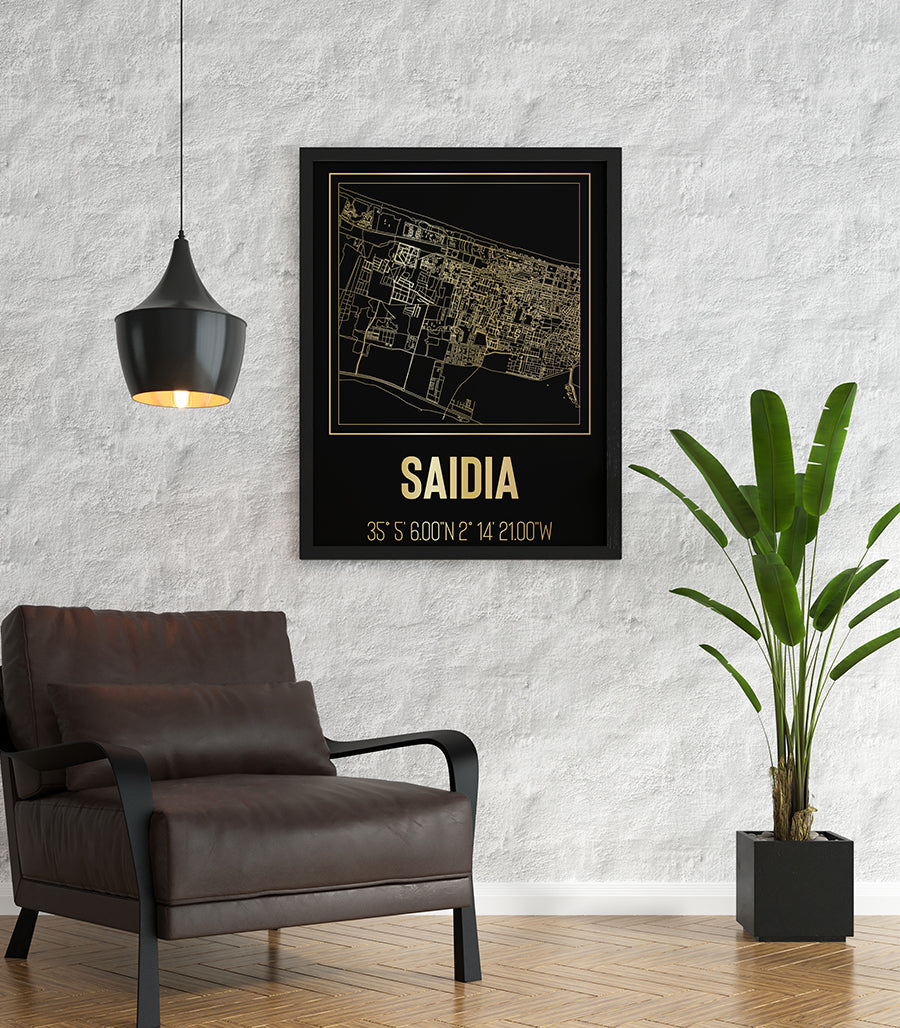Tableau Décoratif 'Lignes d'Or de Saïdia'