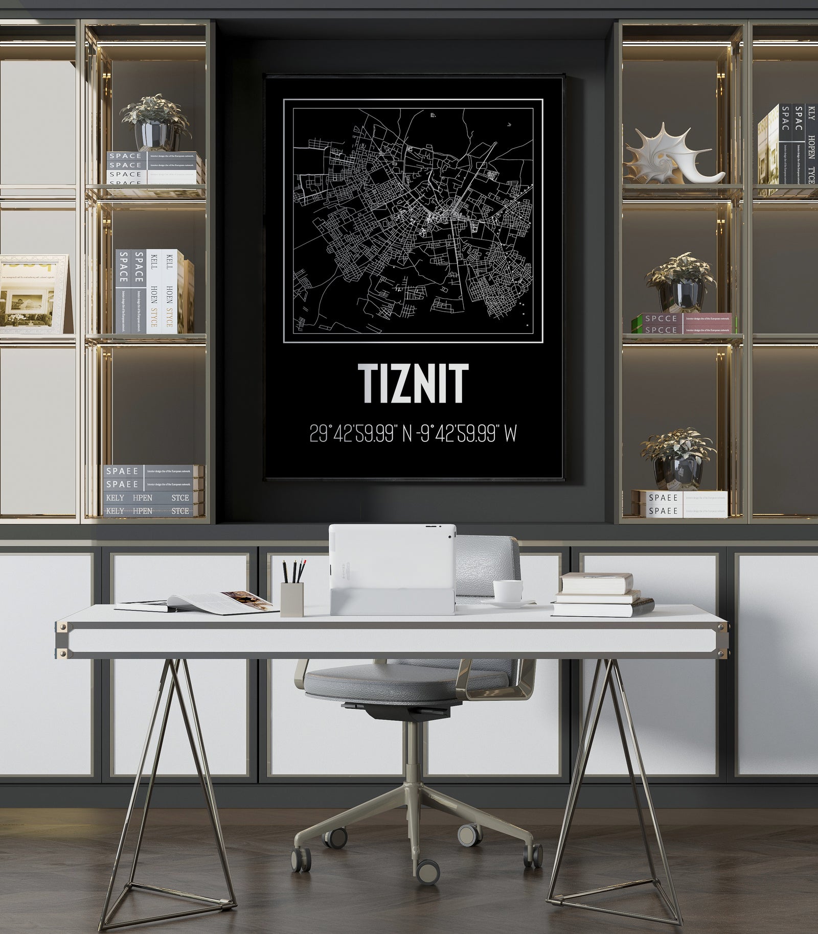 Tableau Décoratif - Tracés Urbains de Tiznit : Méandres Historiques