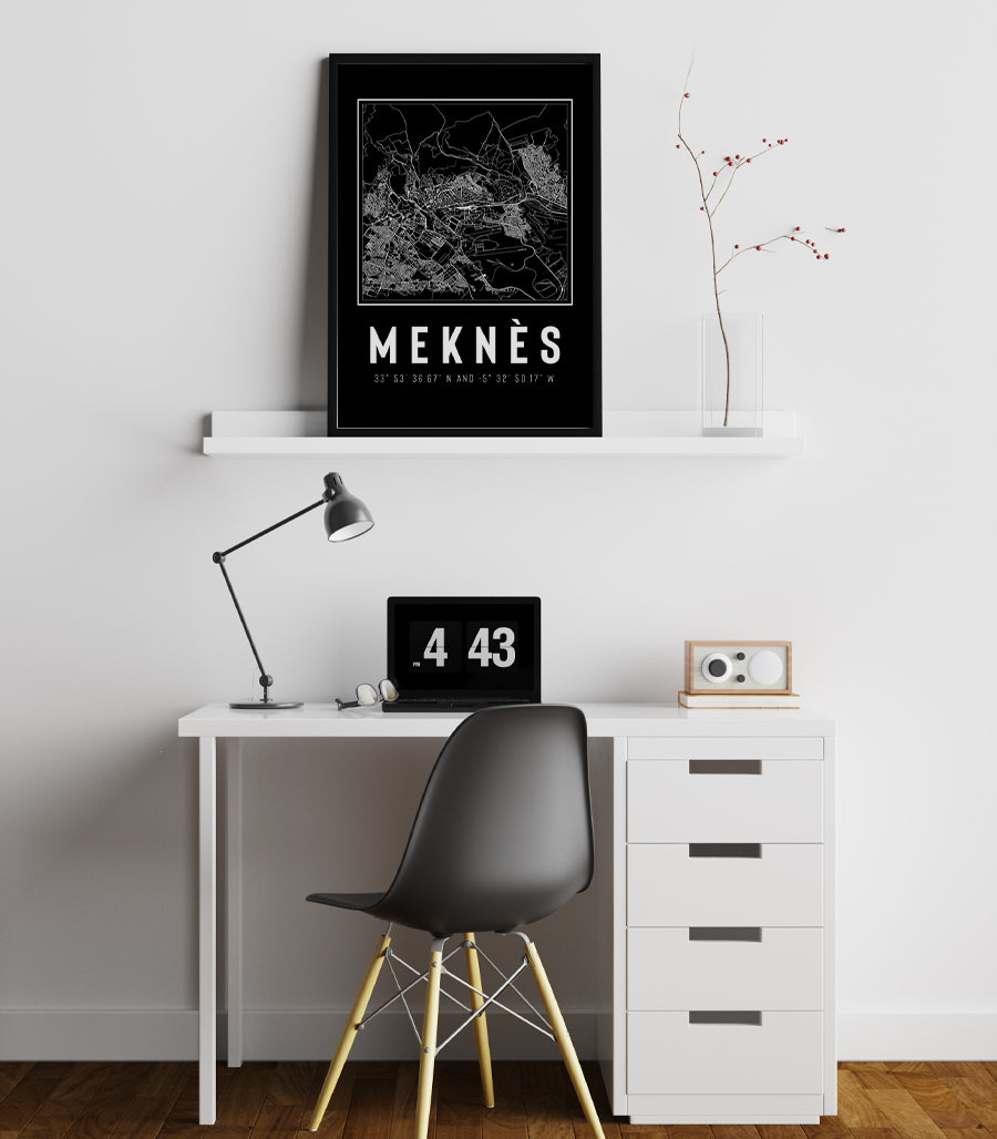 Tableau Décoratif - Tracés Urbains Élégants de Meknès