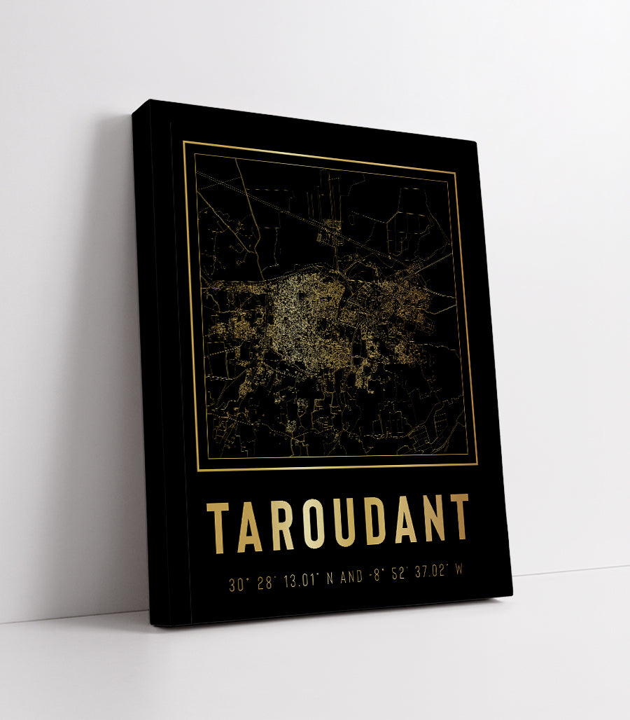 Tableau Décoratif Géographique : Trame et Texture de Taroudant
