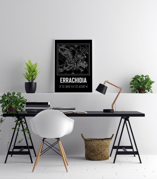 Tableau Décoratif des Plans Urbains d'Errachidia