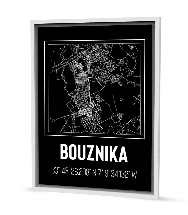 Tableau Décoratif de la Cartographie de Bouznika