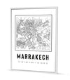 Tableau Décoratif - Marrakech en Cartographie
