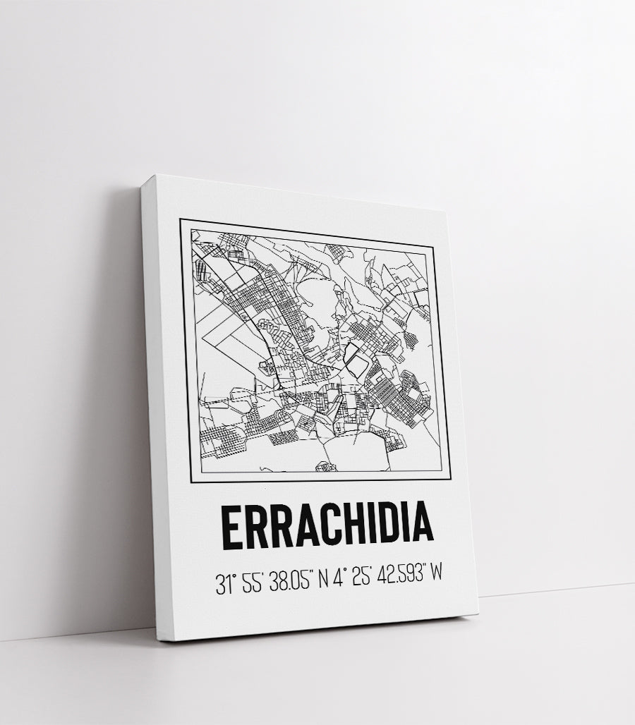 Tableau Décoratif - Tracés Urbains de Errachidia : Charme Authentique