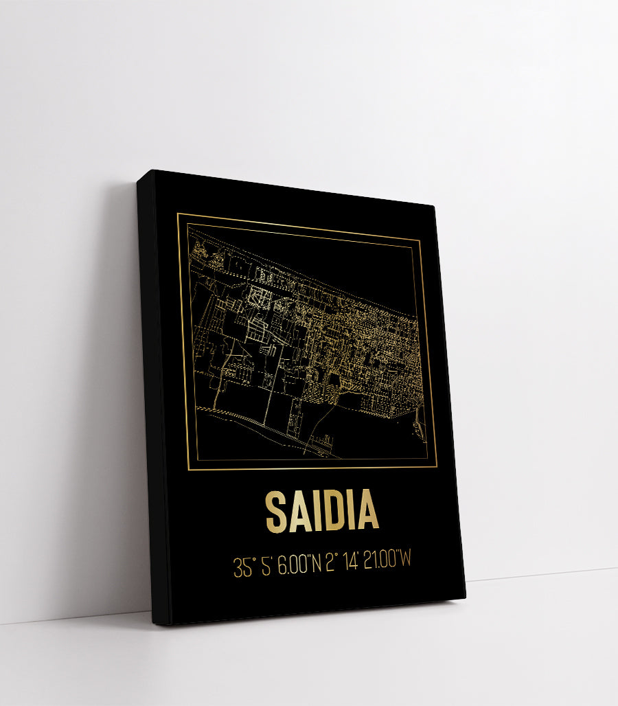 Tableau Décoratif 'Lignes d'Or de Saïdia'