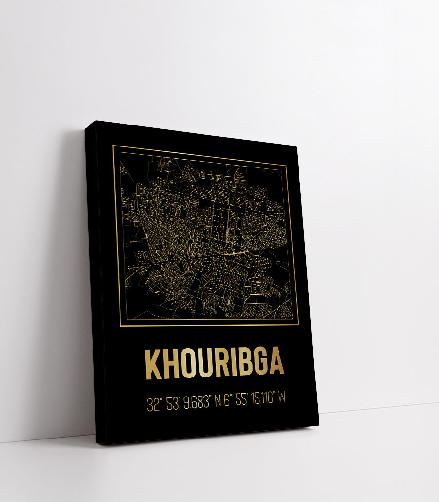 Tableau Décoratif de la Cartographie de Khouribga