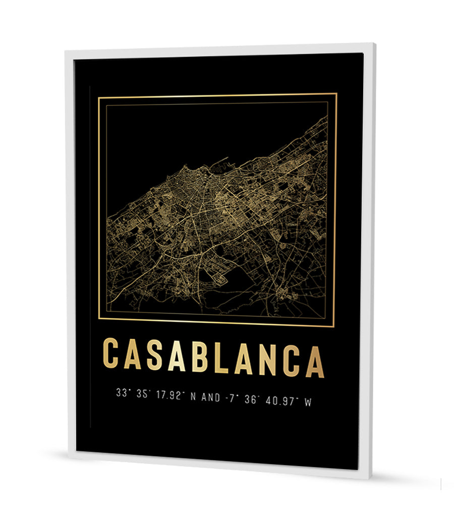 Tableau Décoratif - Casablanca : Cartographie Urbaine