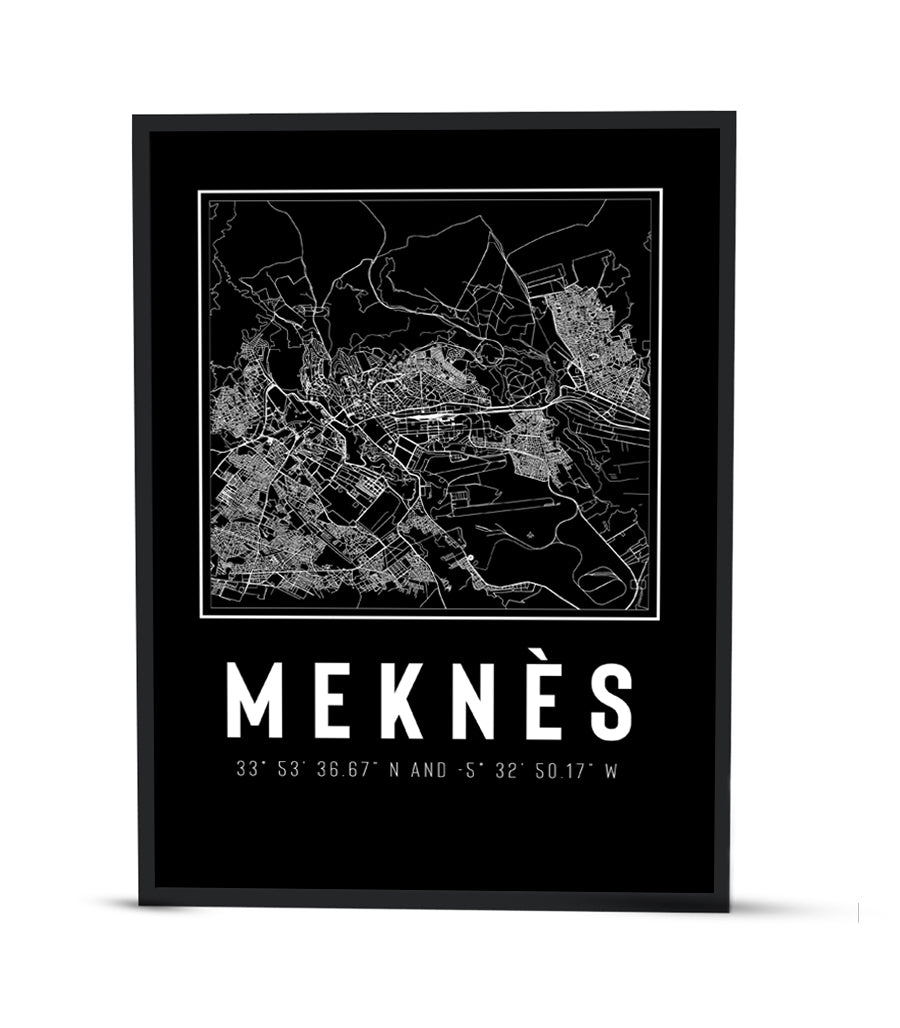 Tableau Décoratif - Tracés Urbains Élégants de Meknès