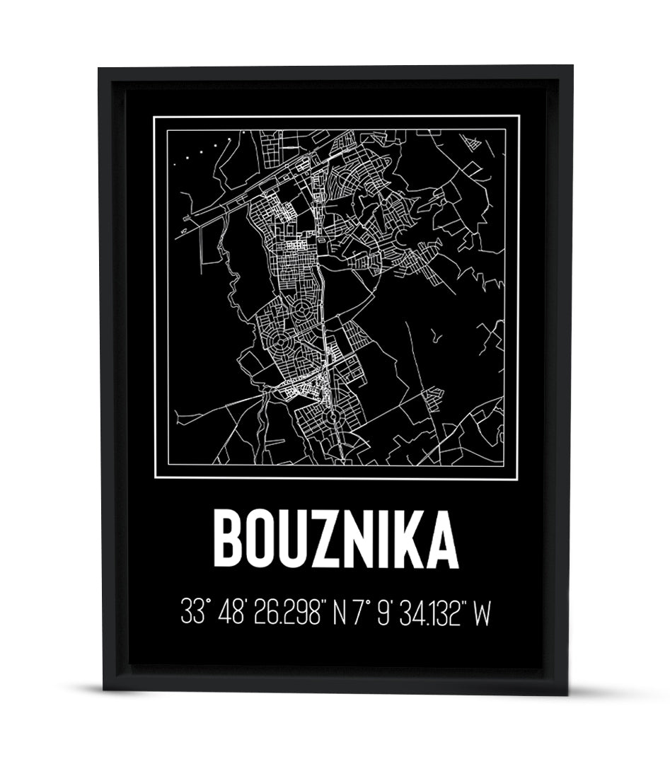 Tableau Décoratif de la Cartographie de Bouznika