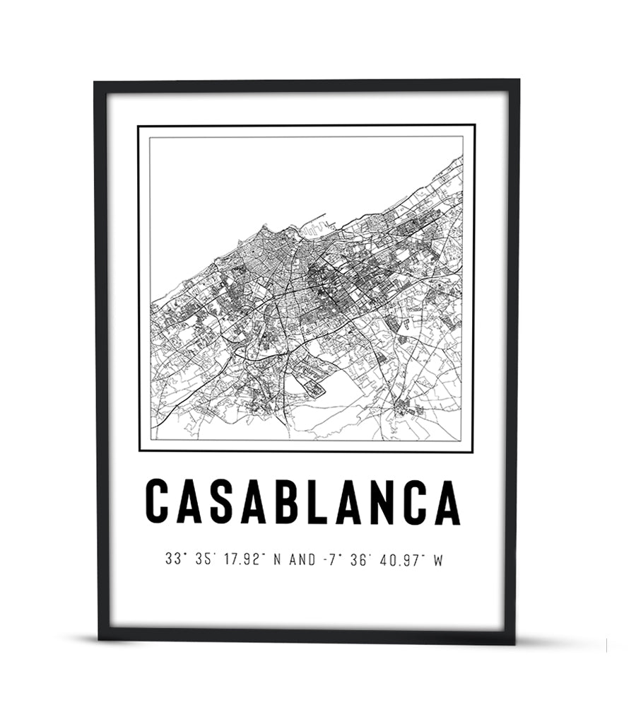 Tableau Décoratif - Casablanca : Méandres Urbains