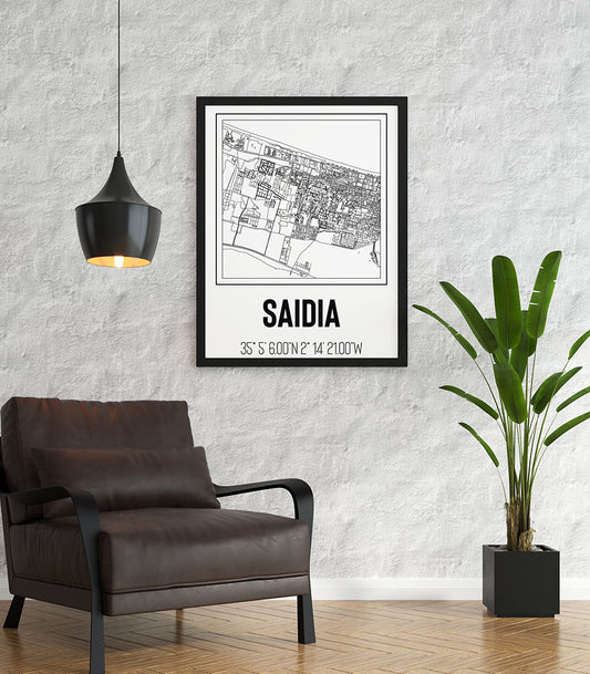 Tableau Décoratif 'Lignes d'Or de Saïdia'