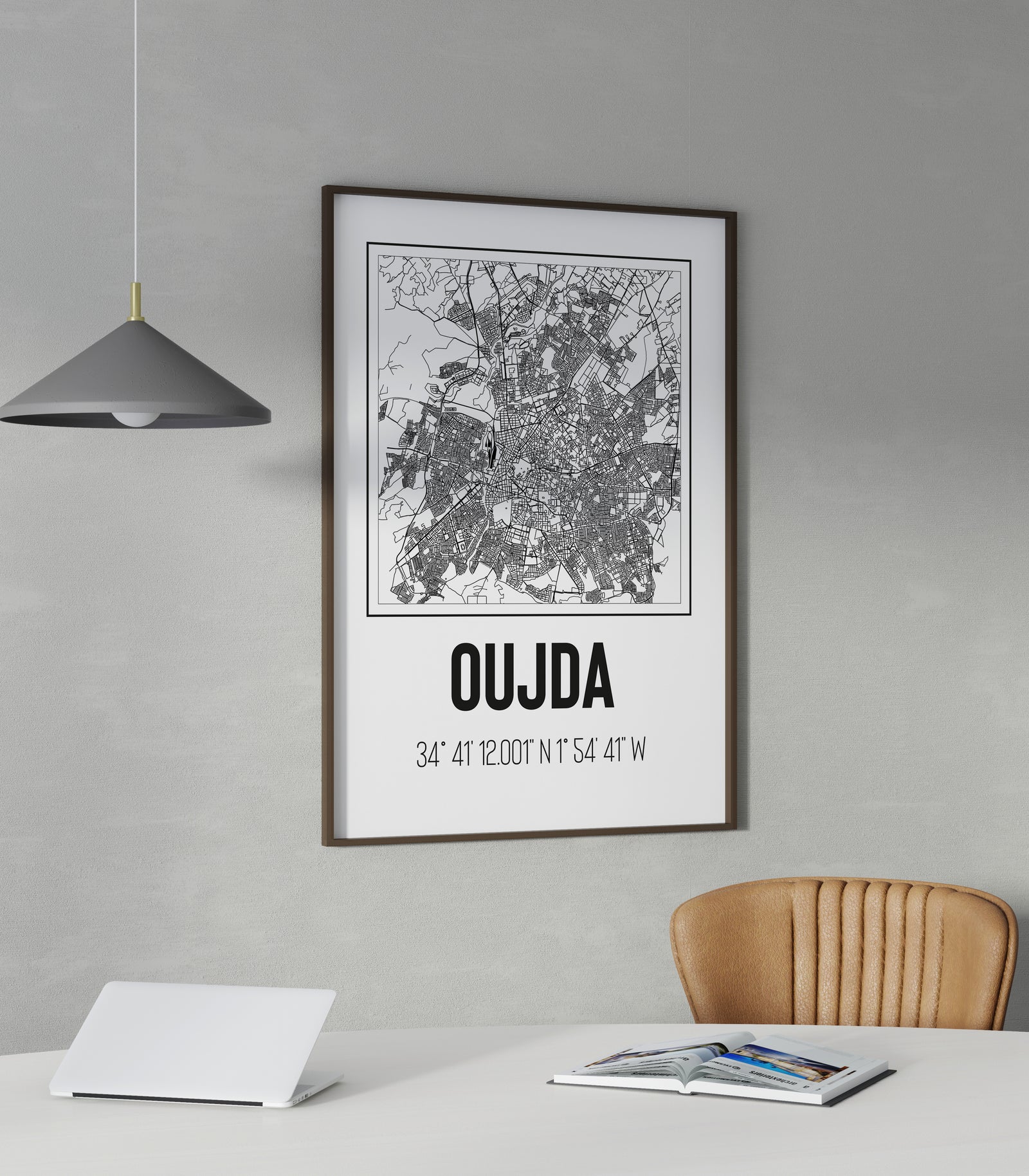 Tableau Décoratif des Plans Urbains d'Oujda