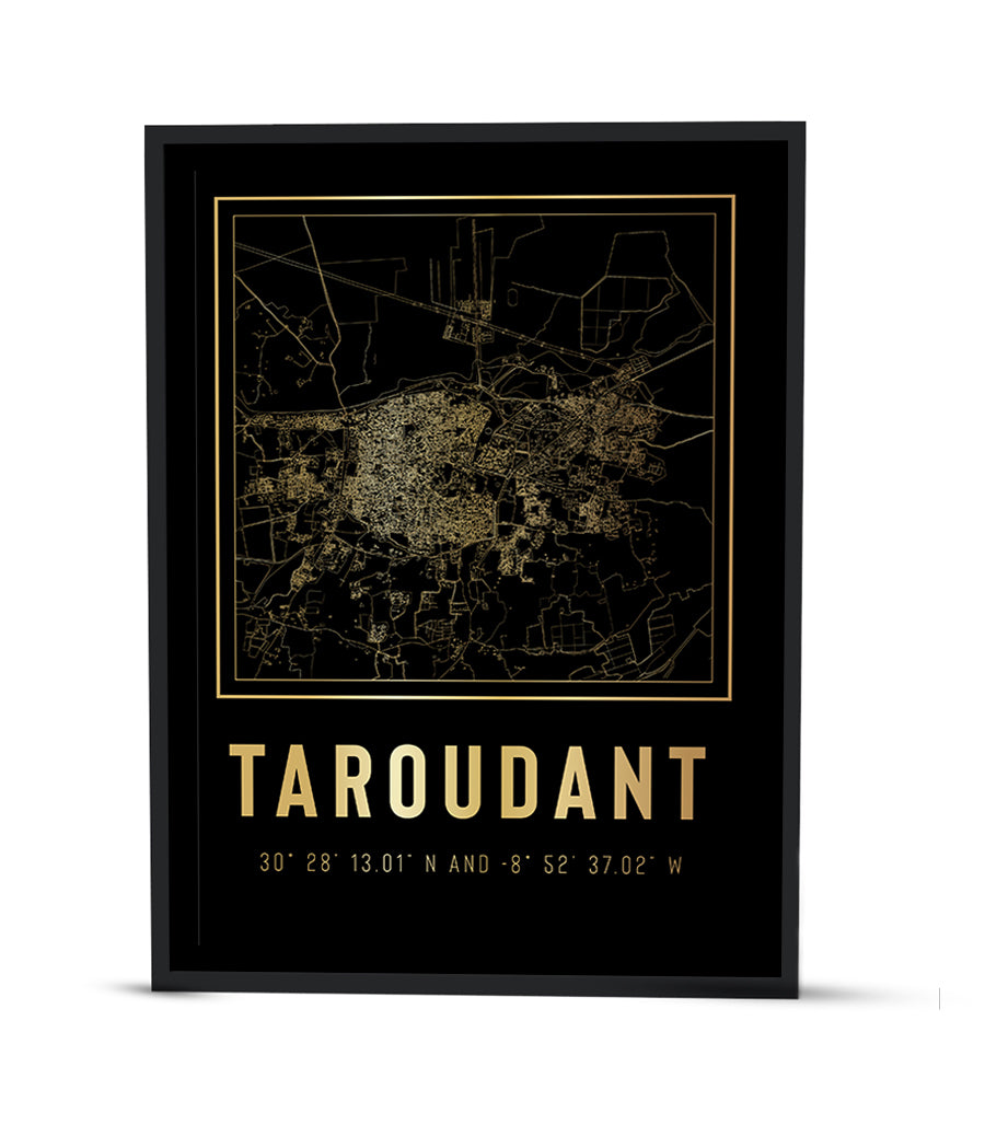 Tableau Décoratif Géographique : Trame et Texture de Taroudant