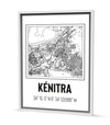 Tableau Décoratif &#39;Cartographie de Kénitra&#39;