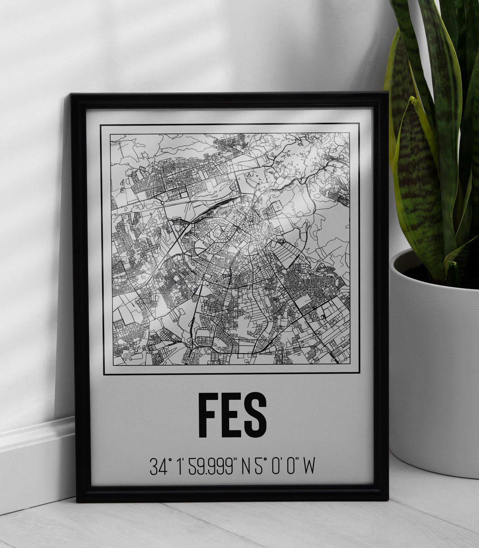 Tableau Décoratif des Plans Urbains de Fès