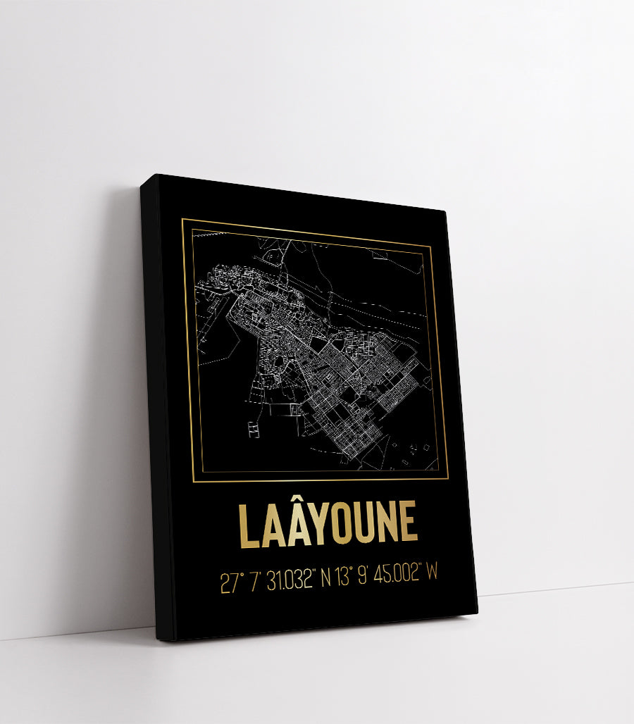 Tableau Décoratif 'Trames Nocturnes de Laâyoune'