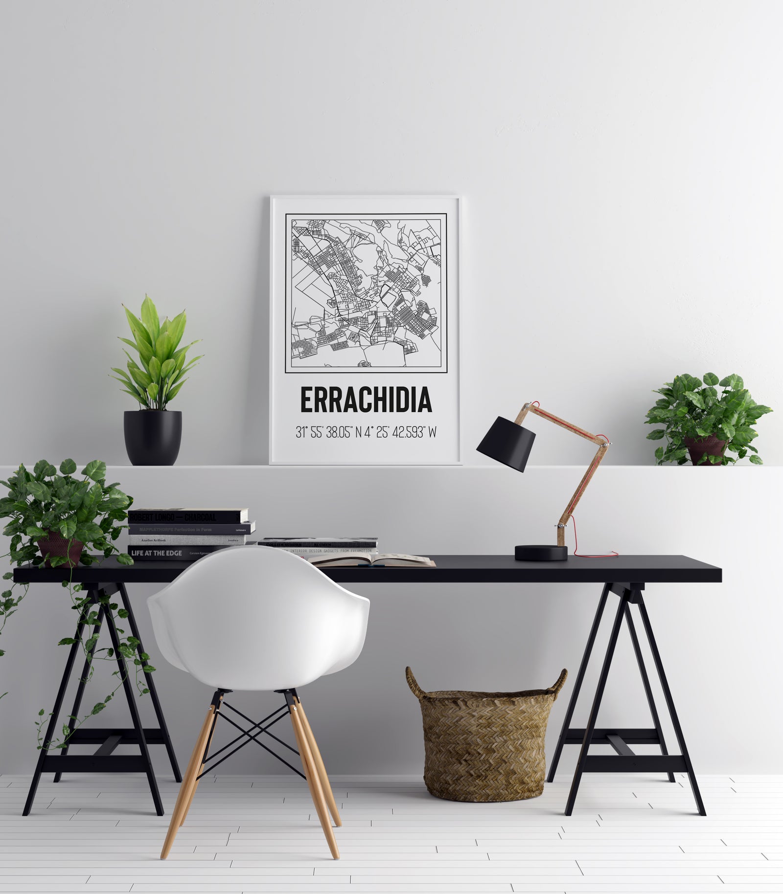 Tableau Décoratif - Tracés Urbains de Errachidia : Charme Authentique