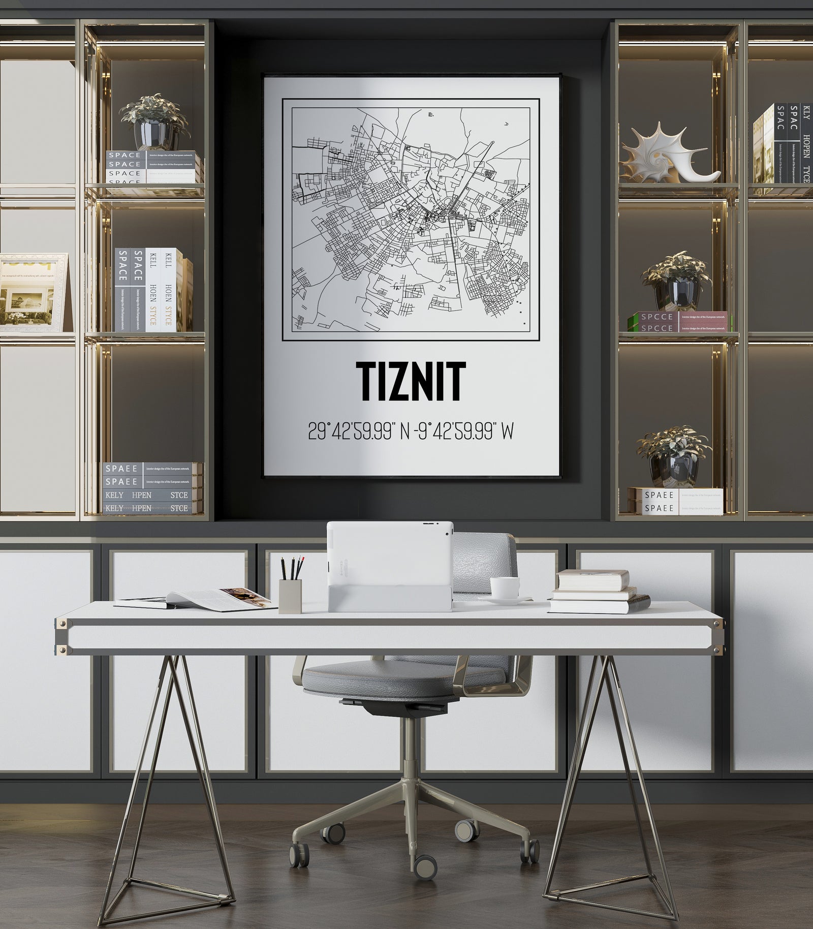 Tableau Décoratif - Casablanca : Lignes Urbaines en Harmonie