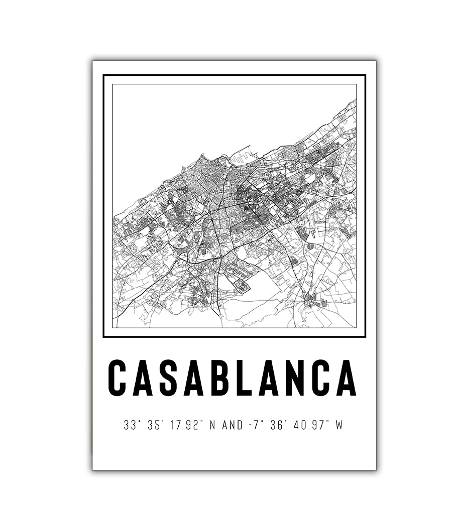 Tableau Décoratif - Casablanca : Méandres Urbains