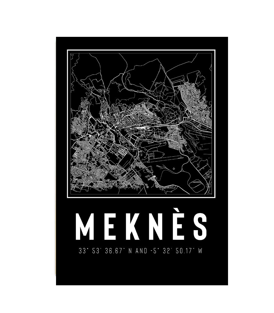 Tableau Décoratif - Tracés Urbains Élégants de Meknès