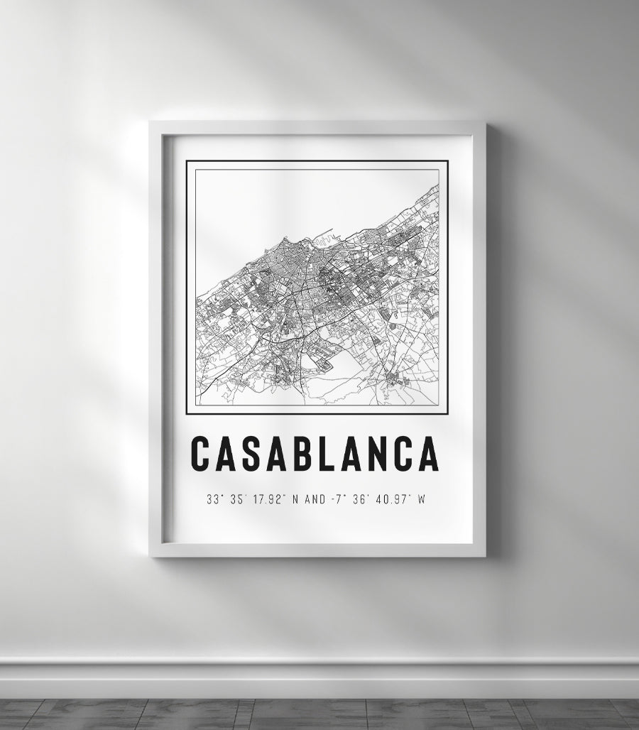 Tableau Décoratif - Casablanca : Méandres Urbains